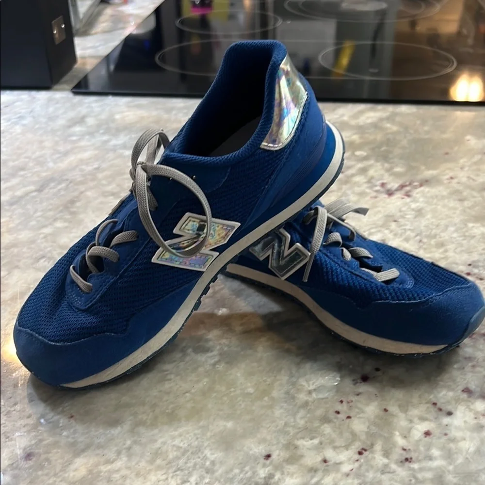 New Balance Blue Sneakers with Gray Laces Youth 3.5